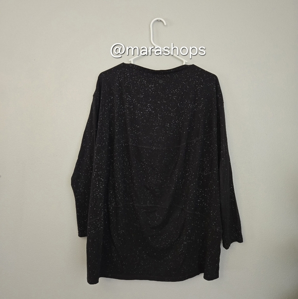 Lululemon Back In Action Long Sleeve V Splatter Dye Black - Picture 6 of 7